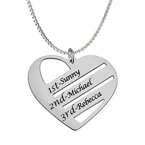 Classic Mothers Heart Necklace in Sterling Silver