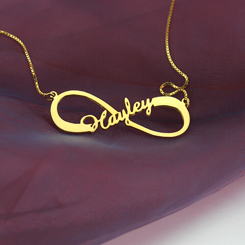 Infinity Name Necklace 18K Gold Plated