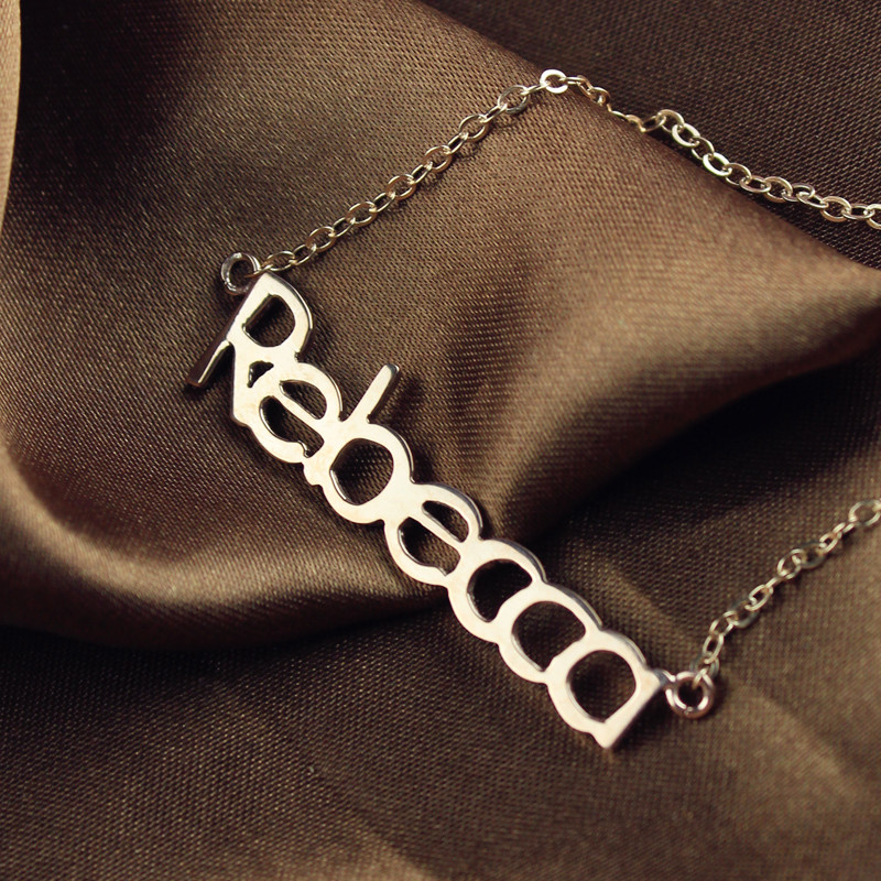 Rose Gold Rebecca Name Necklace