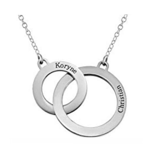 Engravable Discs Necklace in Silver