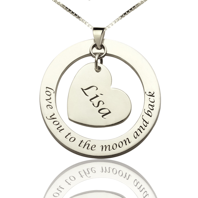 Mom I Love You to the Moon and Back Necklace