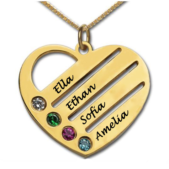 18k Gold Plated Mothers Birthstone 91